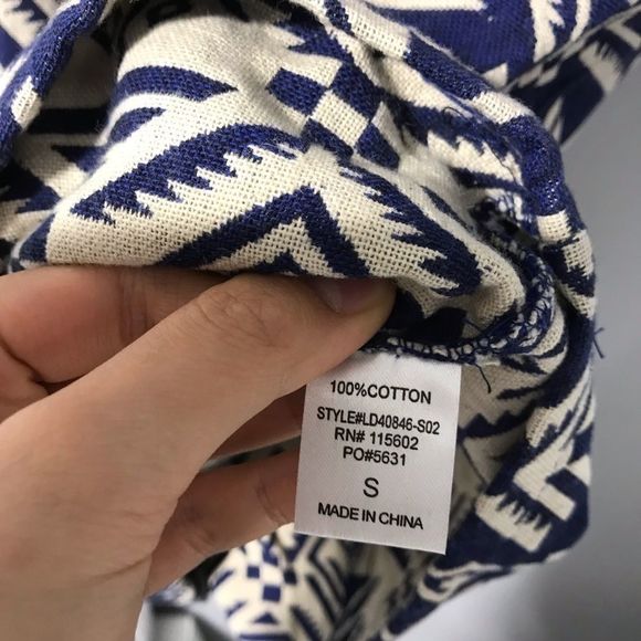 ASTR Tribal print sleeveless embroidered dress S - Picture 6 of 7